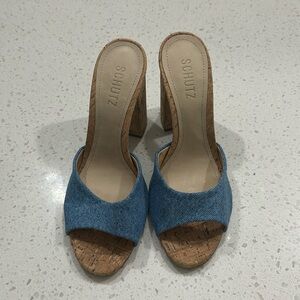 Schutz Kaycee Denim Heels